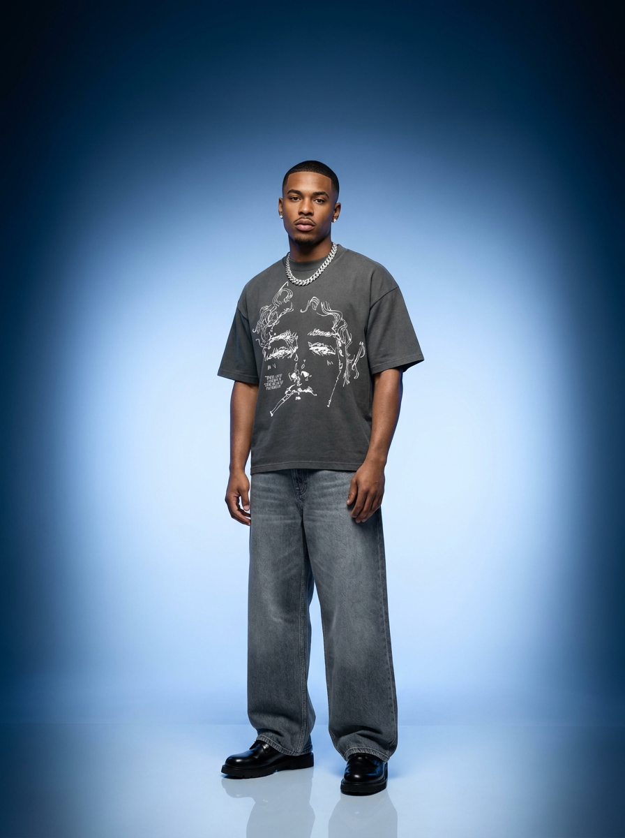 every act of creation" oversized graphic tee
